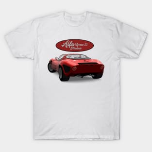 Alfa Romeo 33 stradale Red Back T-Shirt